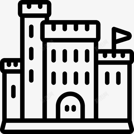 城堡英国直系图标svg_新图网 https://ixintu.com 城堡 直系 英国