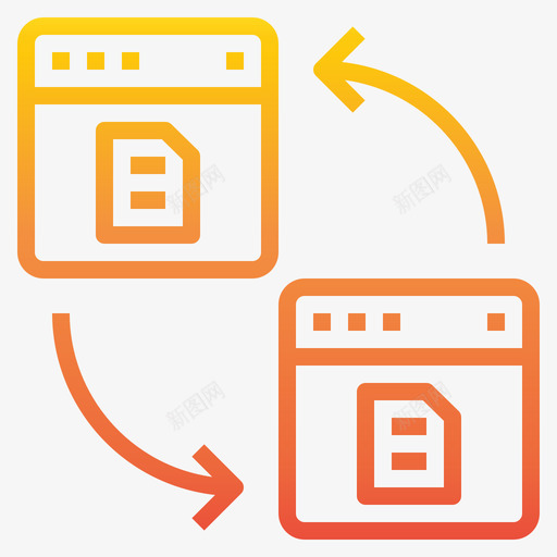 转移网页150渐变图标svg_新图网 https://ixintu.com 渐变 网页设计 转移