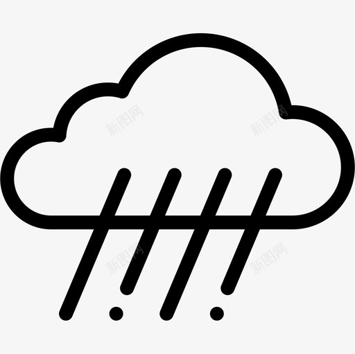下雨天气214线性图标svg_新图网 https://ixintu.com 下雨 天气 线性