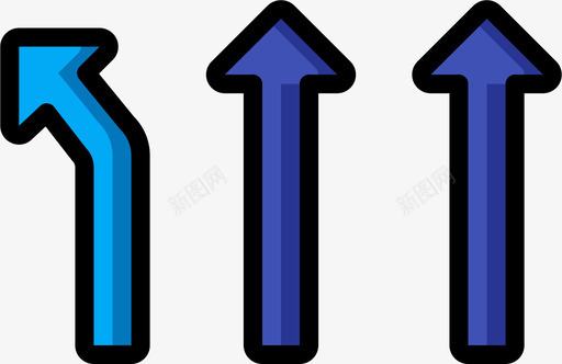 左转卫星导航2线性颜色图标svg_新图网 https://ixintu.com 卫星 导航 左转 线性 颜色