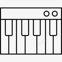 音视频线钢琴乐器媒体图标高清图片