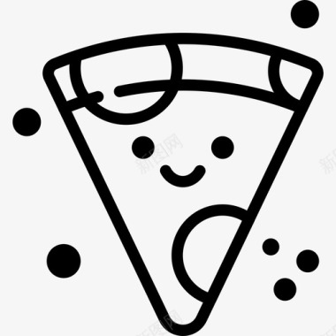比萨Foody2线性图标图标