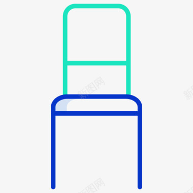 椅子家具装饰3轮廓颜色图标图标