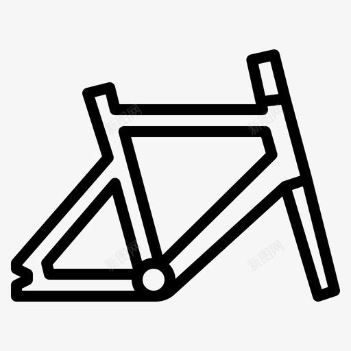 车架25号自行车直线型图标svg_新图网 https://ixintu.com 25号 直线 线型 自行车 车架