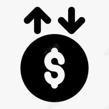货币波动美元货币图标图标