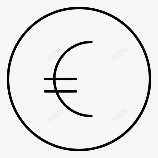 欧元硬币金融图标svg_新图网 https://ixintu.com 商业和金融 欧元 硬币 金融