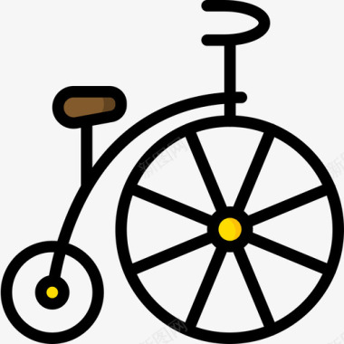自行车英国4线性颜色图标图标