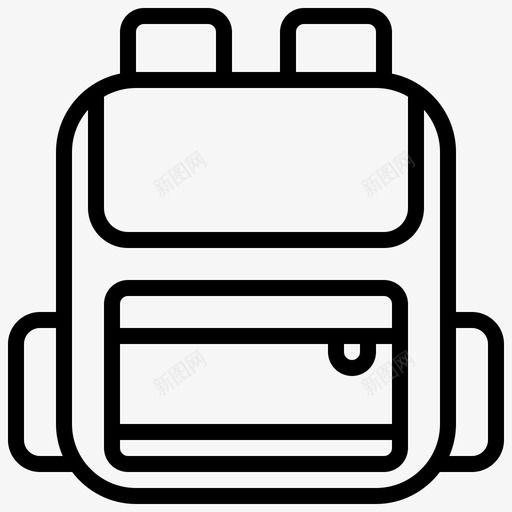 背包学院17直线型图标svg_新图网 https://ixintu.com 学院 直线 线型 背包