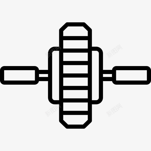 轮子健身105直线型图标svg_新图网 https://ixintu.com 健身 直线 线型 轮子