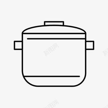 压力锅厨房器皿图标图标