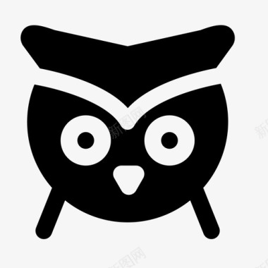猫头鹰鸟服装图标图标