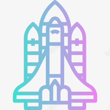宇宙飞船太空125梯度图标图标