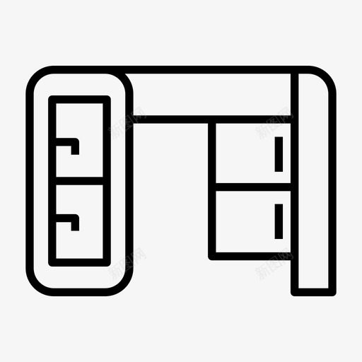 办公桌家具办公室图标svg_新图网 https://ixintu.com 办公室 办公桌 场所 家具 工作 工作场 桌子 系列 餐桌
