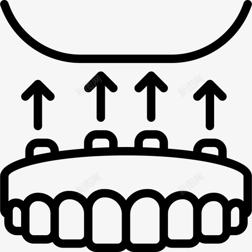 义齿牙科学4线性图标svg_新图网 https://ixintu.com 义齿 牙科 科学 线性