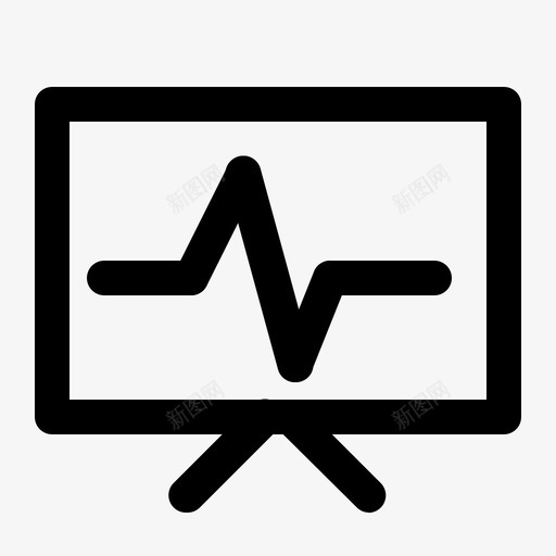 监视器板心脏图标svg_新图网 https://ixintu.com lcd led 医院 心脏 指示器 板 监视器