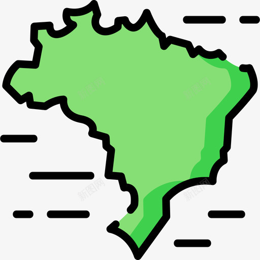 巴西巴西狂欢节17线性颜色图标svg_新图网 https://ixintu.com 巴西 巴西狂欢节17 线性颜色