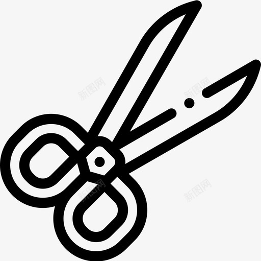剪刀针织5直线型图标svg_新图网 https://ixintu.com 剪刀 直线 线型 针织