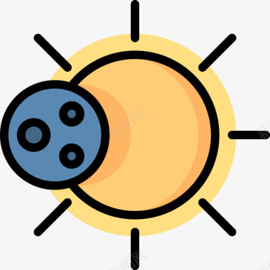 日食天气239线颜色图标图标