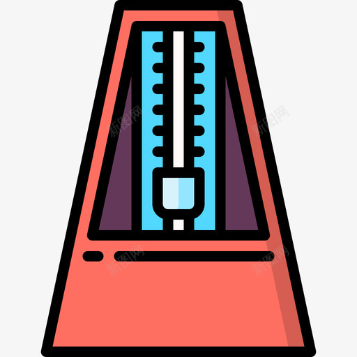 节拍器音乐136线性颜色图标svg_新图网 https://ixintu.com 线性 节拍器 音乐 颜色