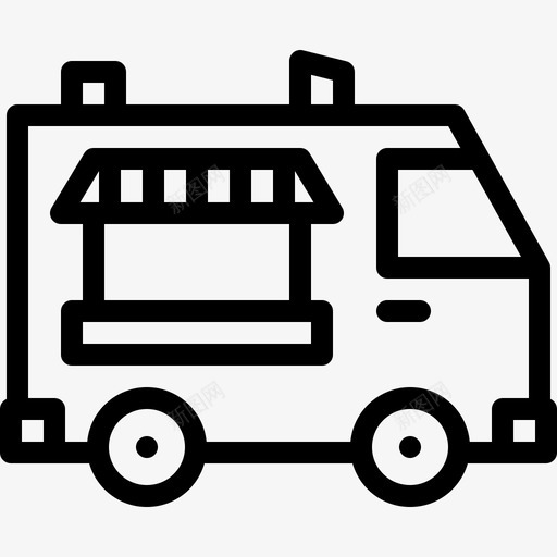 食品车公共服务2直线型图标svg_新图网 https://ixintu.com 公共服务 直线 线型 食品