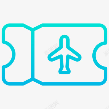 飞机票88机场梯度图标图标