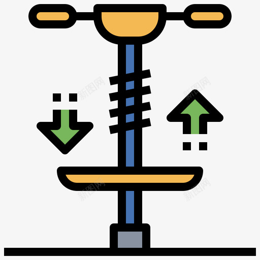 Pogo棒运输173线性颜色图标svg_新图网 https://ixintu.com Pogo 线性 运输 颜色