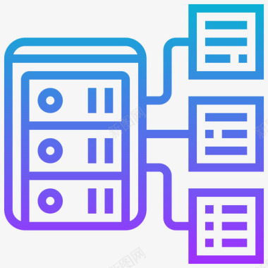 服务器编程71渐变图标图标