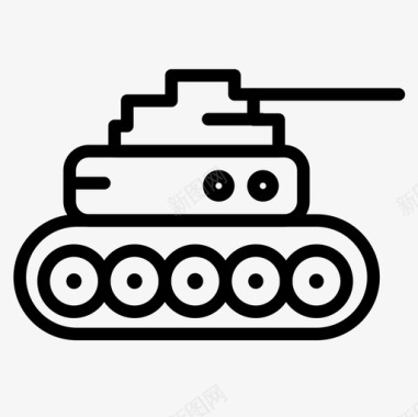 坦克军用25直线型图标图标