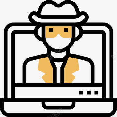 间谍软件网络抢劫7黄影图标图标
