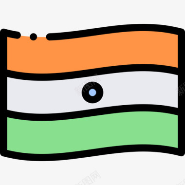 印度表盘16线性颜色图标图标