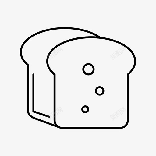 面包烘焙食物图标svg_新图网 https://ixintu.com 吐司 烘焙 维多利 面包 食物