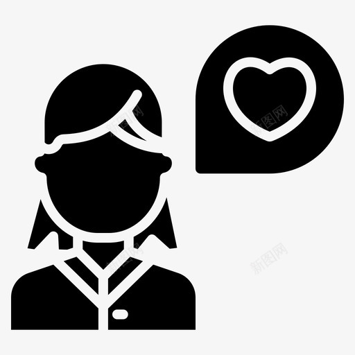 女用户14字形图标svg_新图网 https://ixintu.com 女 字形 用户14