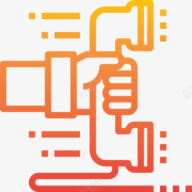 电话商务概念14梯度图标图标