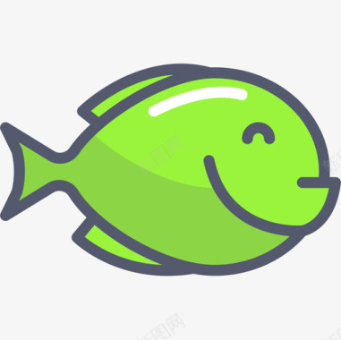 鱼美食家线颜色图标图标