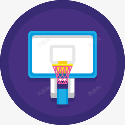 篮球运动器材12扁平圆形图标svg_新图网 https://ixintu.com 圆形 扁平 篮球 运动器材