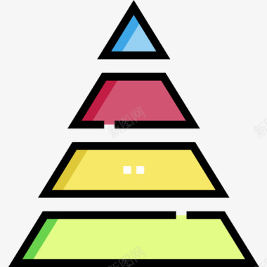 金字塔图杂项59线形颜色图标图标