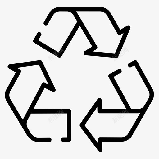 回收符号地球母亲日5线性图标svg_新图网 https://ixintu.com 回收符号 地球母亲日5 线性