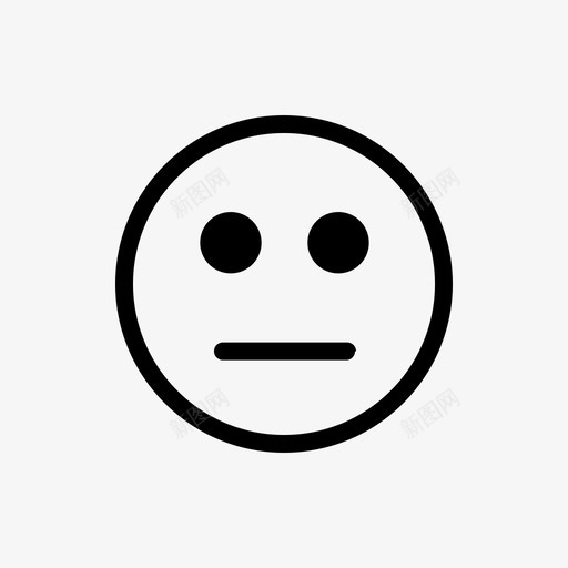 表情无聊情绪图标svg_新图网 https://ixintu.com 平淡 情绪 感觉 无聊 表情