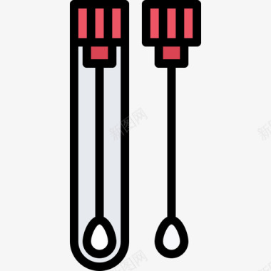 棉签医疗器械27彩色图标图标
