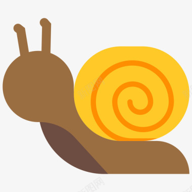 蜗牛弹簧81扁平图标图标