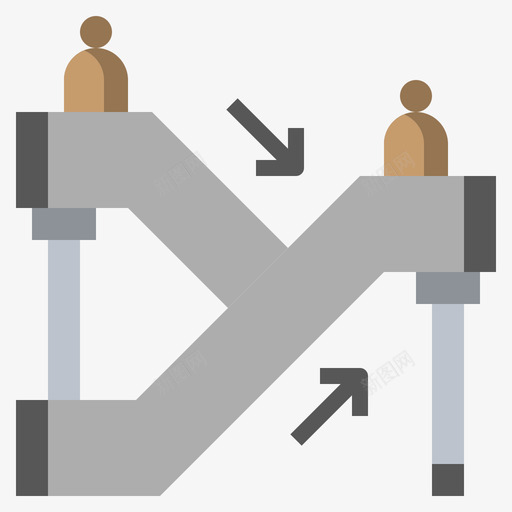 自动扶梯购物中心4平层图标svg_新图网 https://ixintu.com 平层 自动扶梯 购物中心