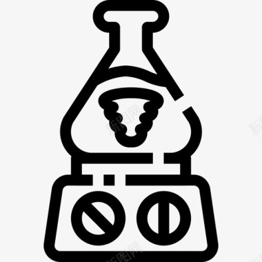 燃烧器化学锥形烧瓶图标图标