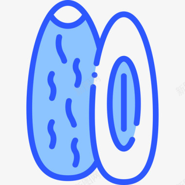 枣水果19蓝色图标图标
