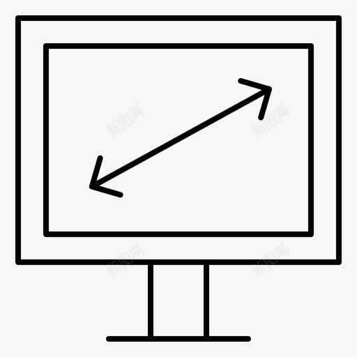 对角线显示器电视图标svg_新图网 https://ixintu.com 对角线 显示器 电视 计算机设备