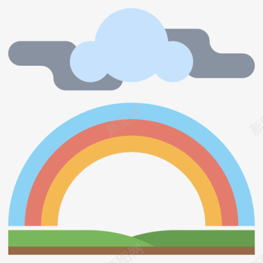 彩虹248号天气平坦图标图标