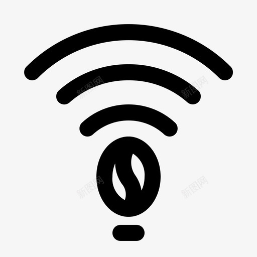 wifi咖啡厅热点互联网图标svg_新图网 https://ixintu.com wifi 互联网 信号 咖啡 咖啡厅 热点