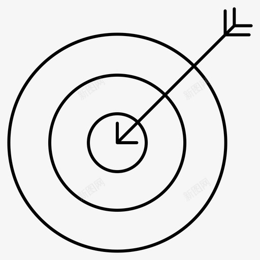 飞镖瞄准箭图标svg_新图网 https://ixintu.com 商业图标细线集94 焦点 目标 瞄准 箭 飞镖 飞镖游戏
