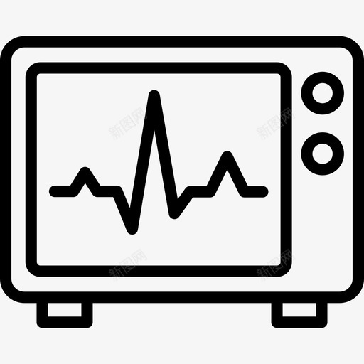 心电图医学189线性图标svg_新图网 https://ixintu.com 医学189 心电图 线性