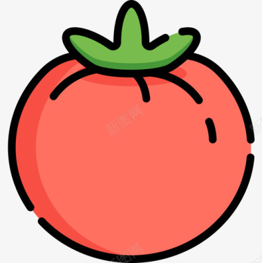 番茄57号春线形颜色图标图标
