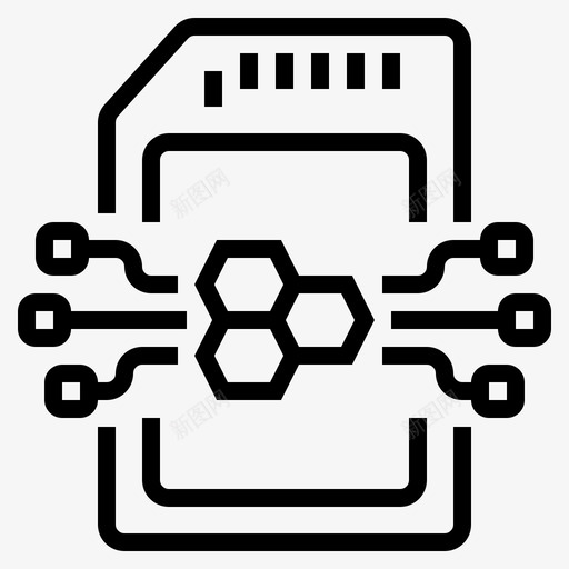 纳米存储卡数据存储图标svg_新图网 https://ixintu.com 存储 存储卡 技术 数据 概述 电子 纳米